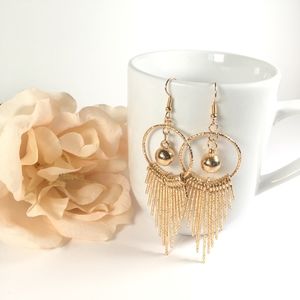 Vintage Fringe Tassel Drop Statement Earrings